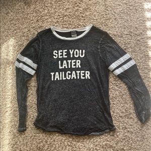 Plus Size Thin Long Sleeve Football Tee